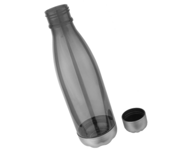Transparent black bottle